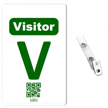 Custom Printed Numbered QR Code PVC Badges - 10 pack